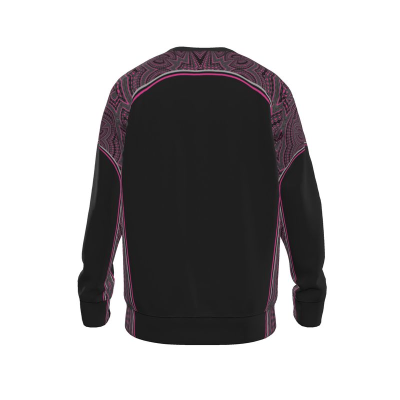 Sweatshirt in Contours Pattern Fuchsia Carbon