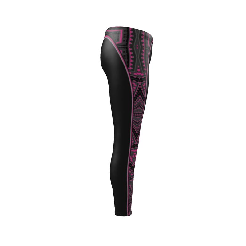 Leggings in  Contours Pattern Fuchsia Carbon
