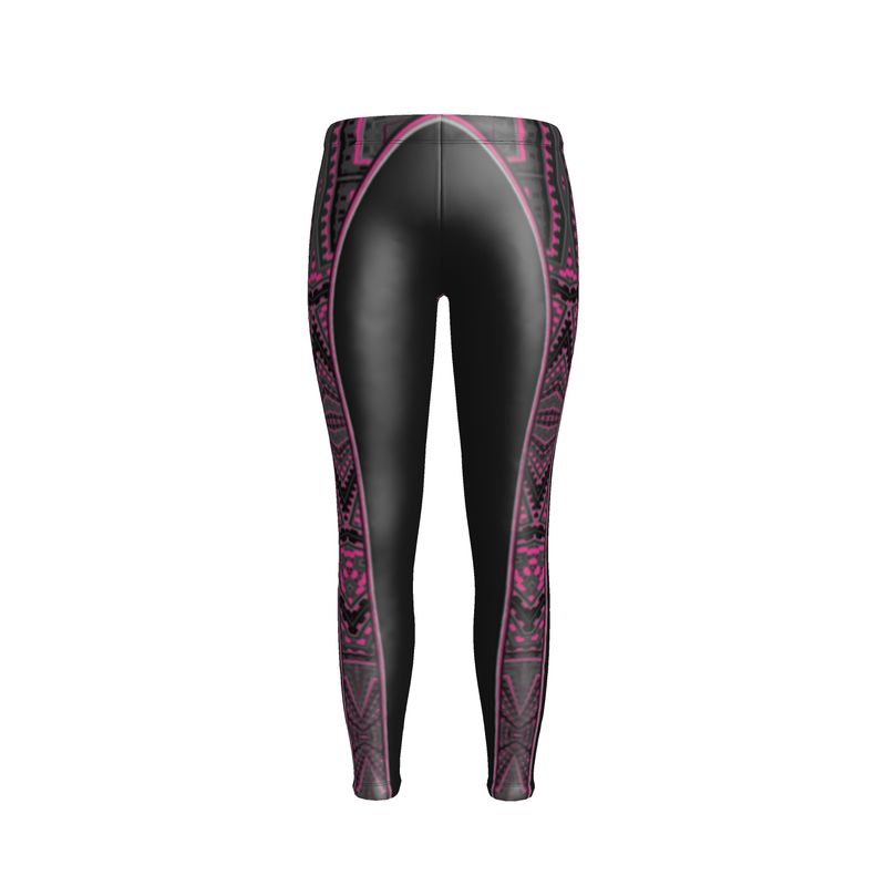 Leggings in  Contours Pattern Fuchsia Carbon