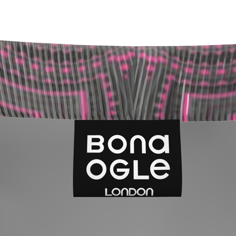 Jogging Bottoms in Contours Pattern  Fuchsia Carbon