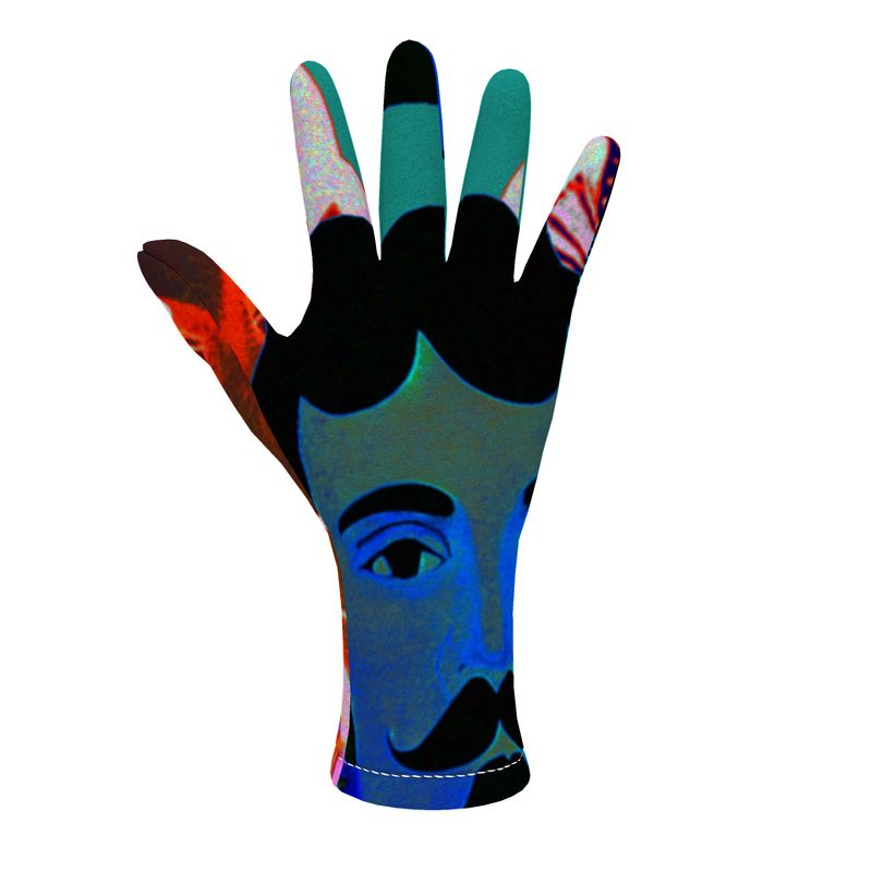 Fleece gloves in Aldous Teal