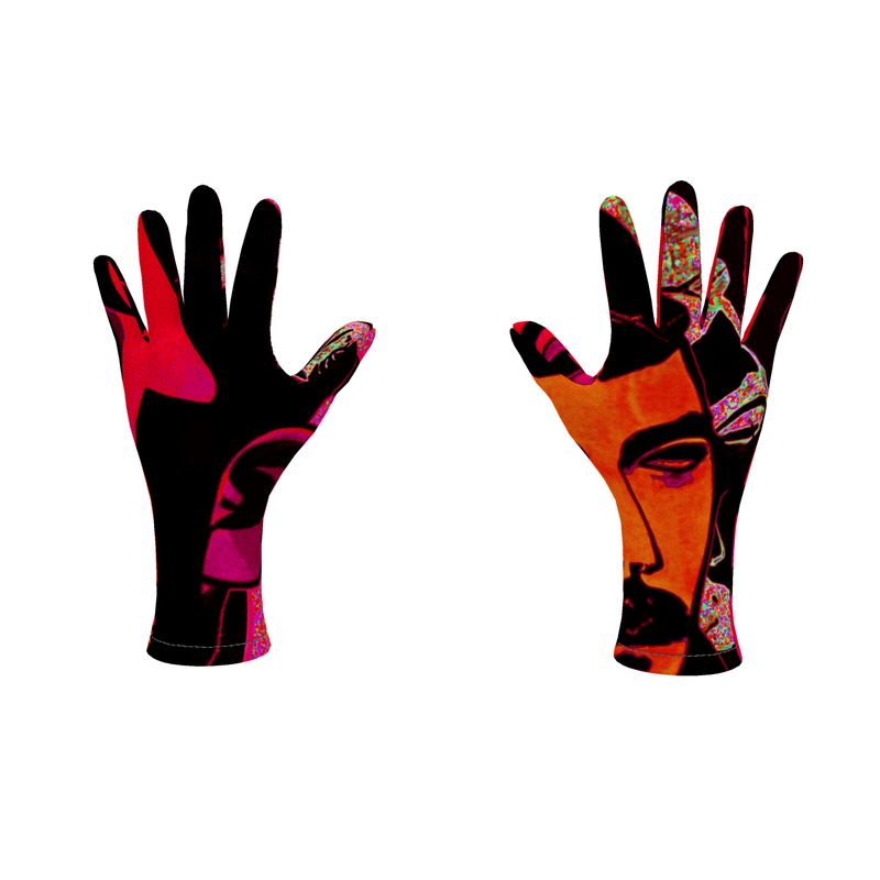 Fleece gloves in Aldous Pink