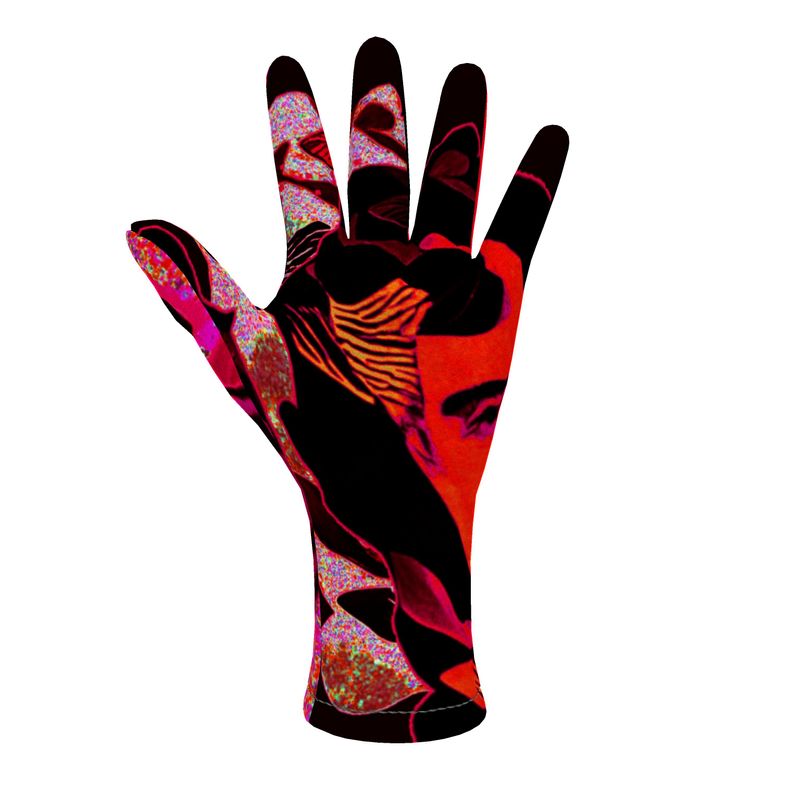 Fleece gloves in Aldous Pink