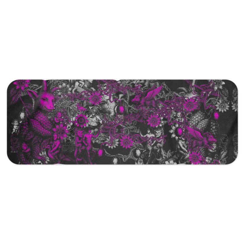 Blanket Scarf in Toile Des Bosch  Fuchsia Carbon