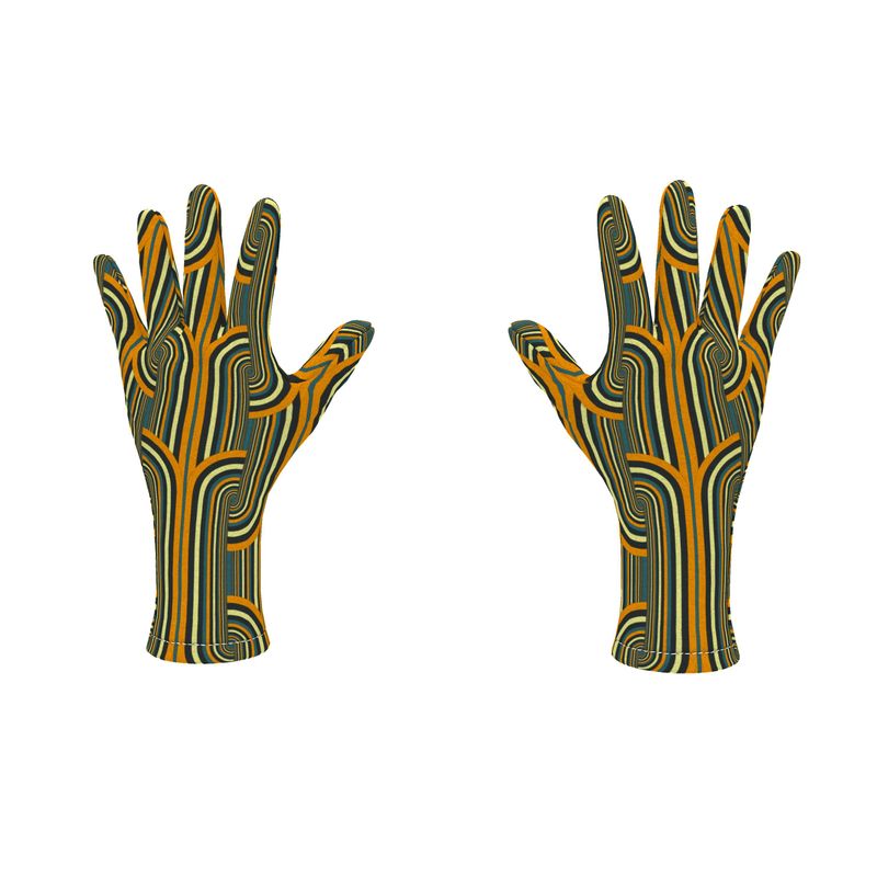 Fleece Gloves in Chunky Orange