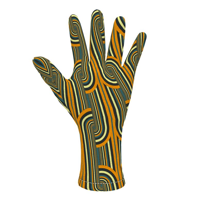 Fleece Gloves in Chunky Orange