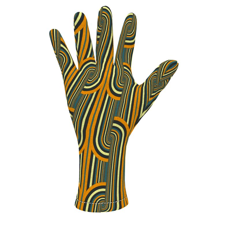 Fleece Gloves in Chunky Orange
