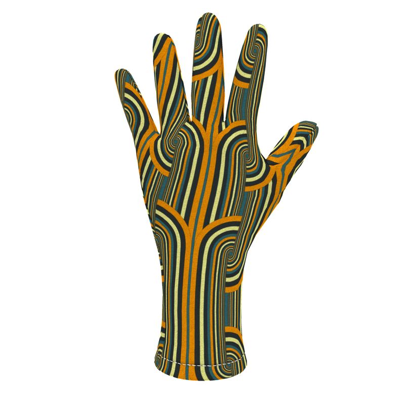 Fleece Gloves in Chunky Orange