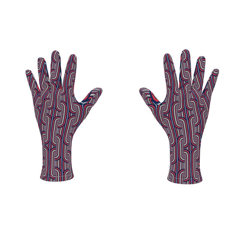 Fleece Gloves in Chunky Blue