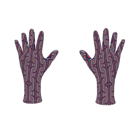 Fleece Gloves in Chunky Blue