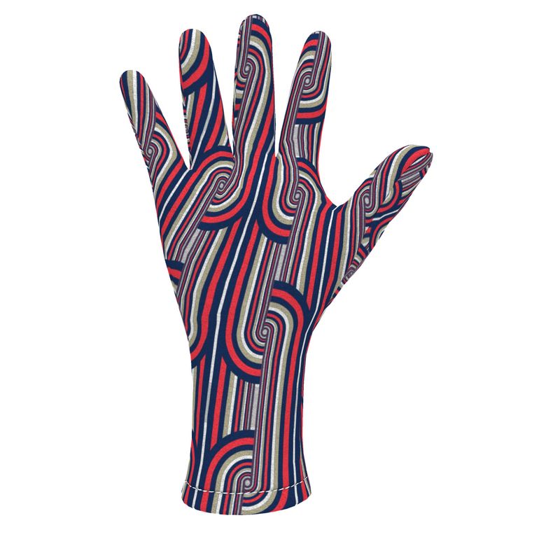 Fleece Gloves in Chunky Blue