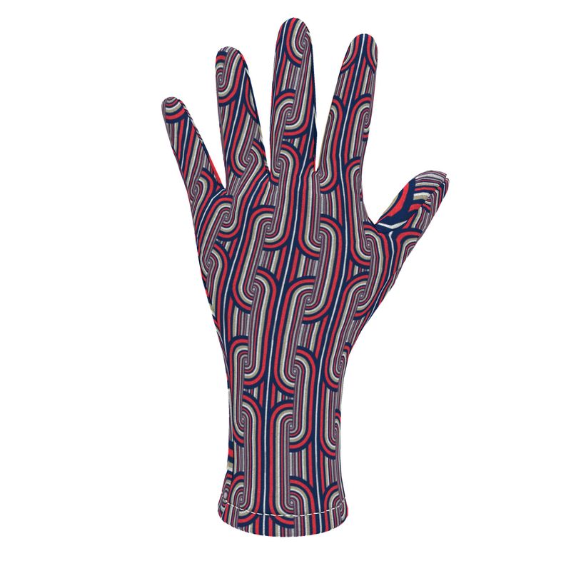 Fleece Gloves in Chunky Blue