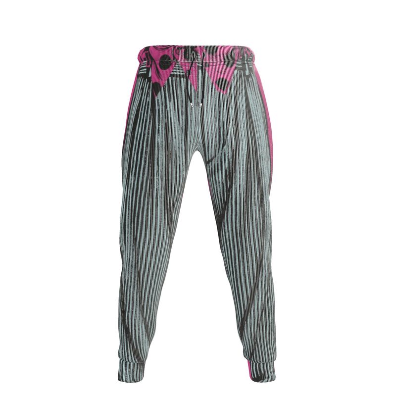 Jogging Bottoms in Trompe l’oeil  Fuchsia Grey Carbon