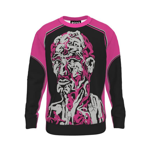 Sweatshirt in Chill Out Man Fuchsia Carbon