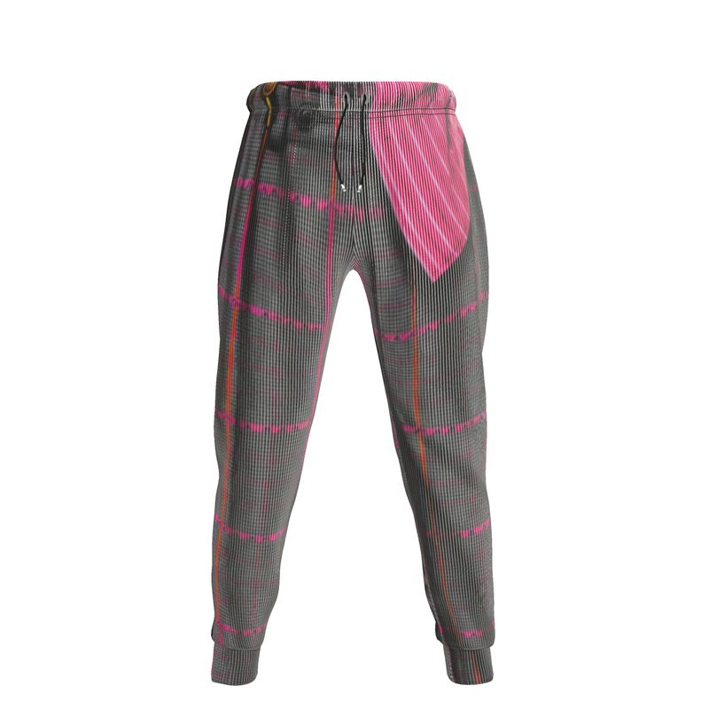 Jogging Bottoms in Trompe Toile Fuchsia Carbon
