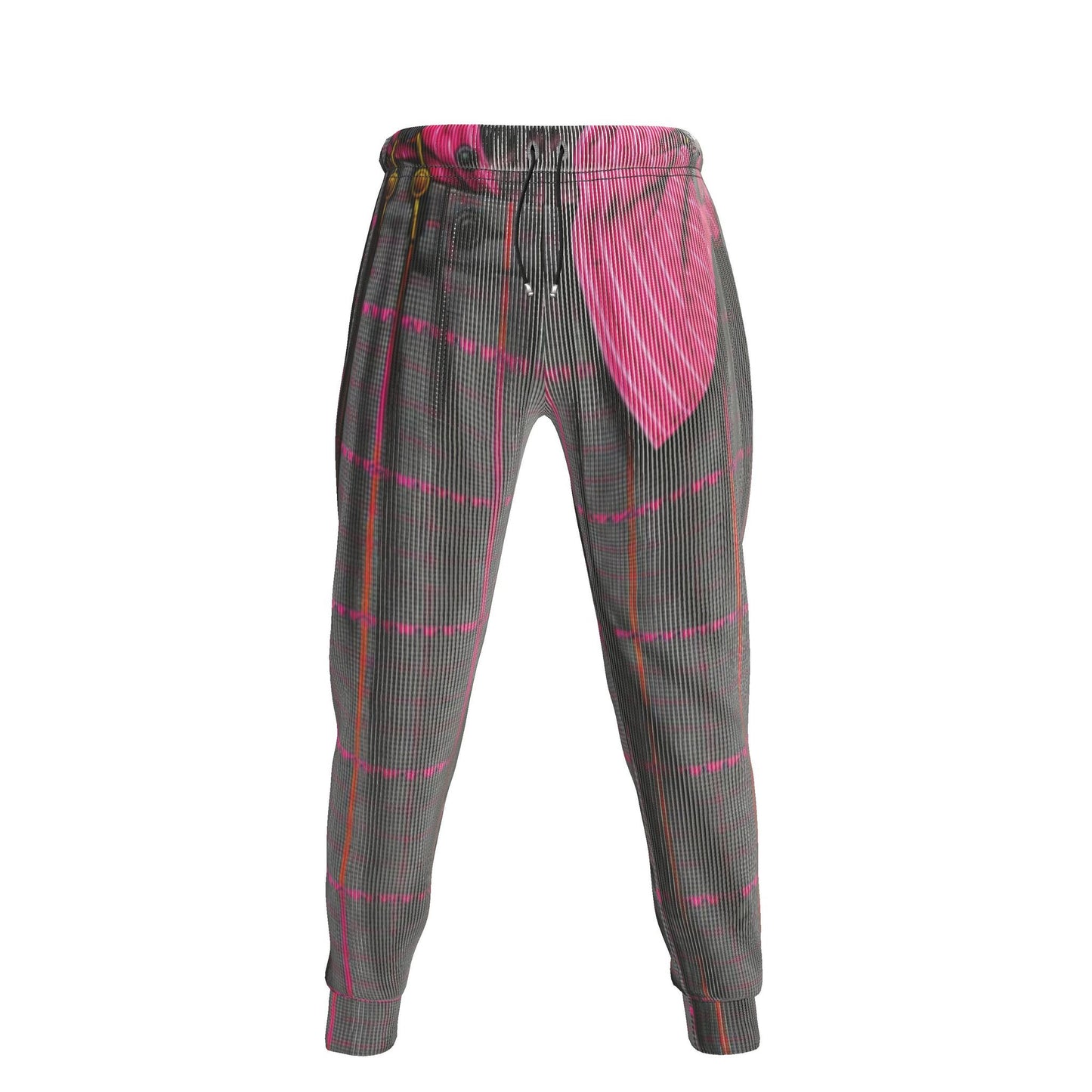 Jogging Bottoms in Trompe Toile Fuchsia Carbon
