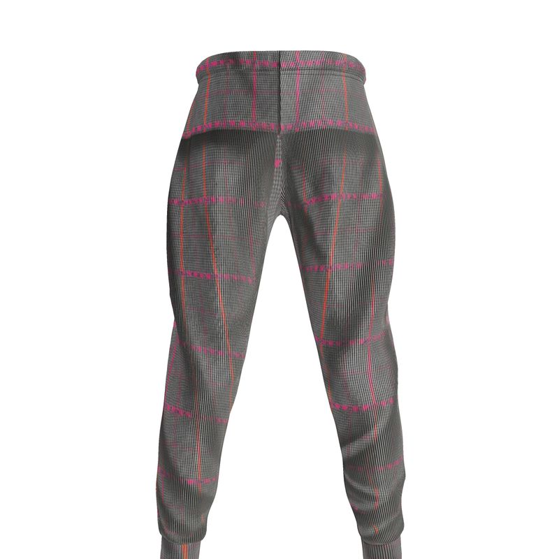 Jogging Bottoms in Trompe Toile Fuchsia Carbon