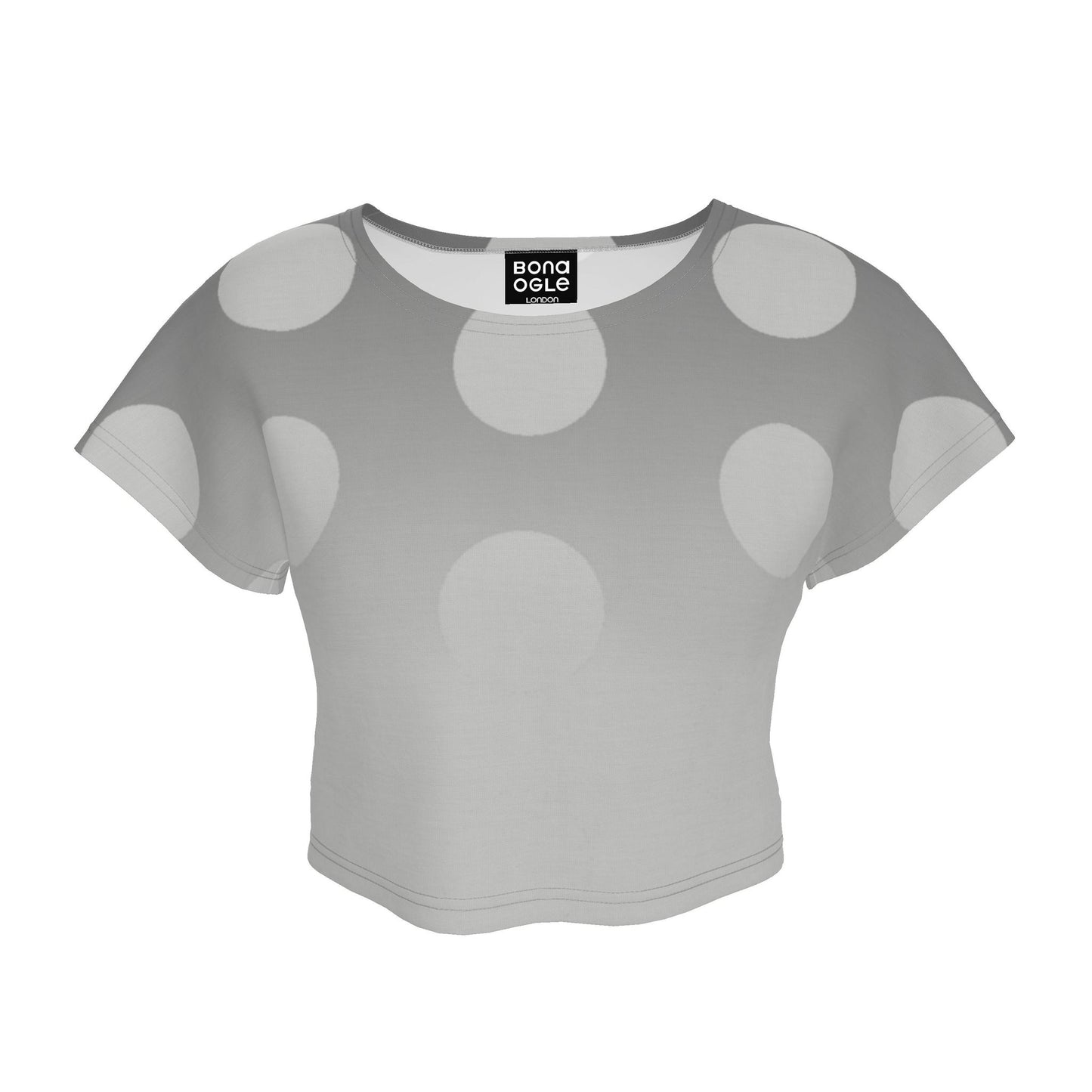 Crop Top  in Ombre Polka Carbon Gray