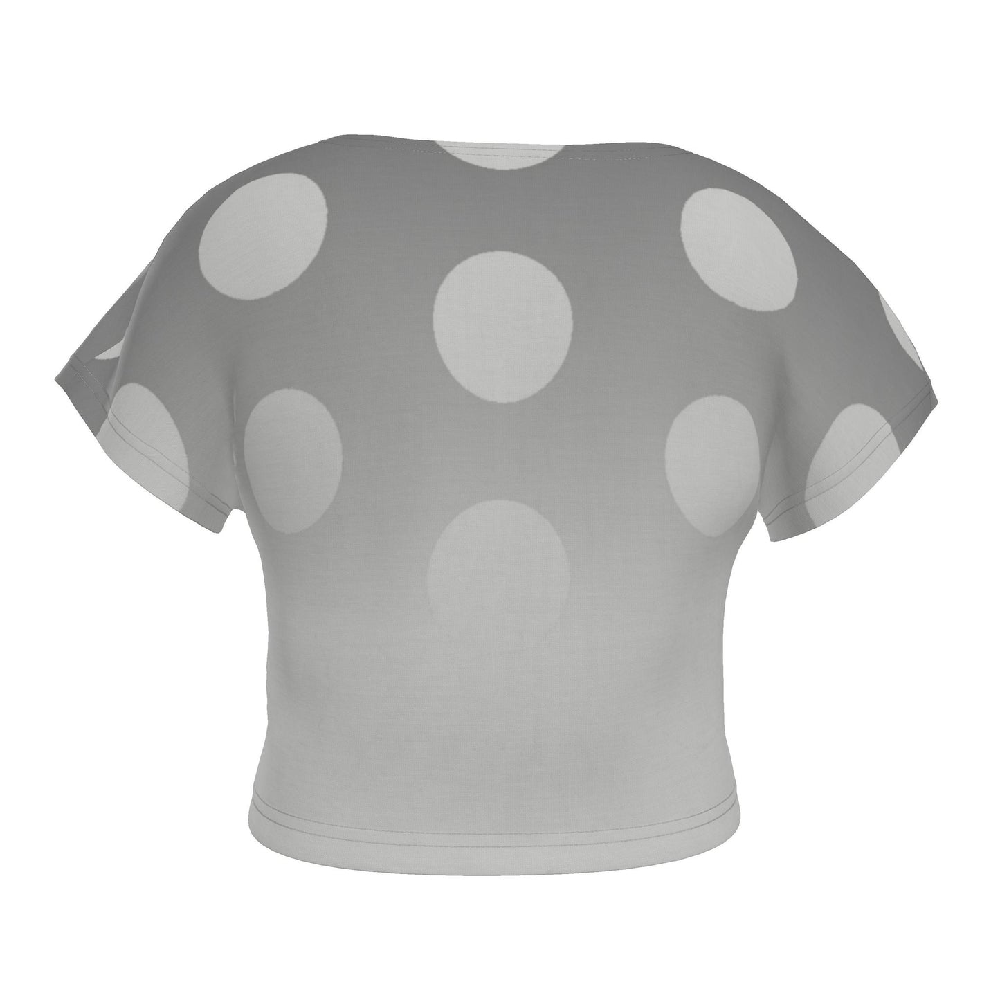Crop Top  in Ombre Polka Carbon Gray