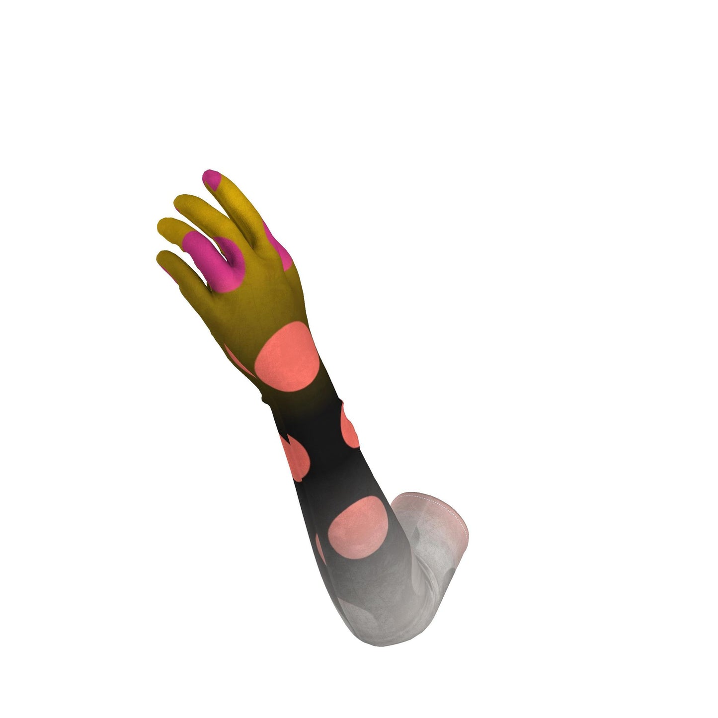 Long Gloves in Ombre Polka Golden Dawn