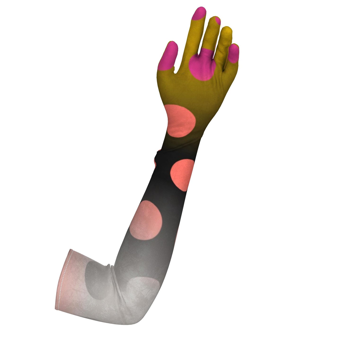 Long Gloves in Ombre Polka Golden Dawn