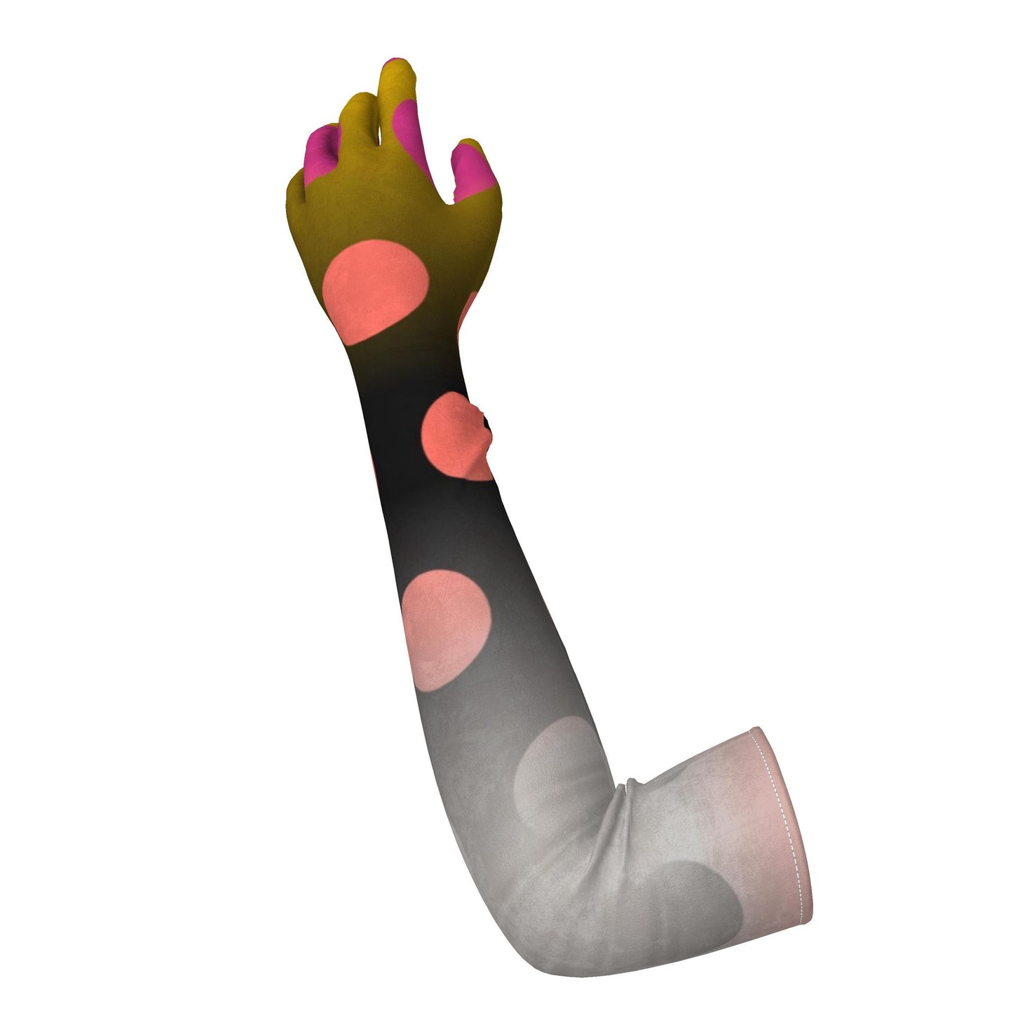 Long Gloves in Ombre Polka Golden Dawn