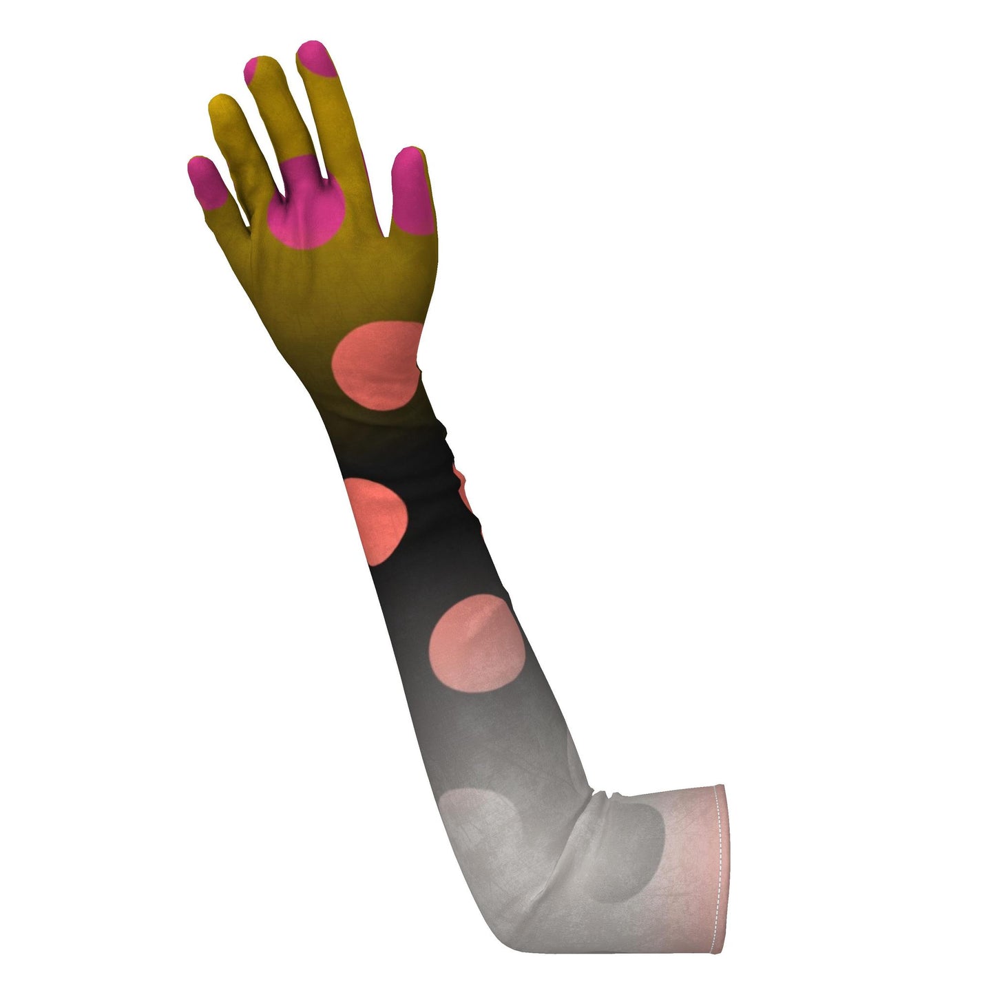 Long Gloves in Ombre Polka Golden Dawn