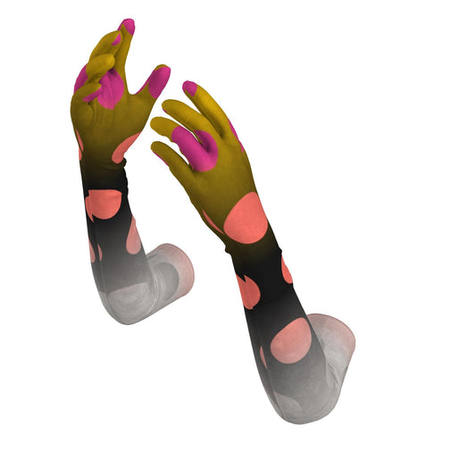 Long Gloves in Ombre Polka Golden Dawn