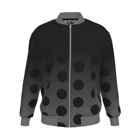 Bomber Jacket in Ombre Polka Carbon Gray