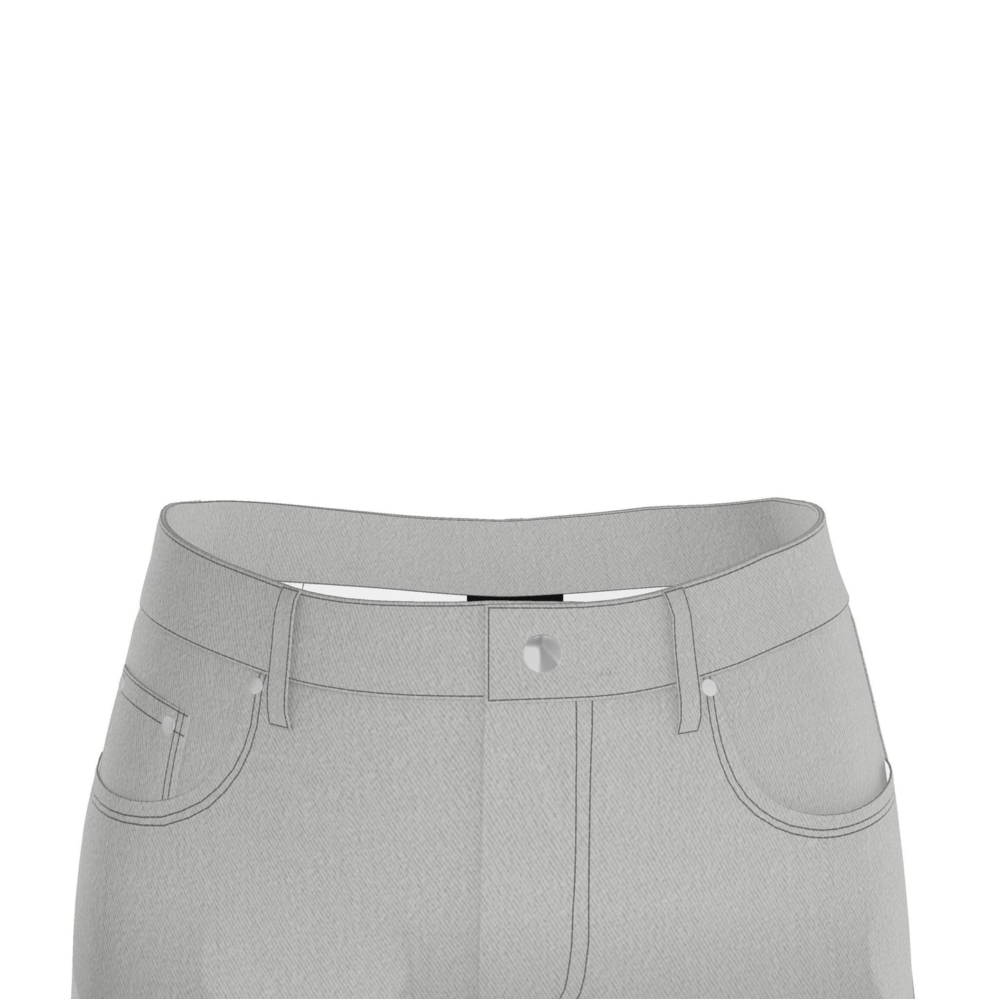 Denim Maxi Skirt in Ombre Polka  Carbon Gray