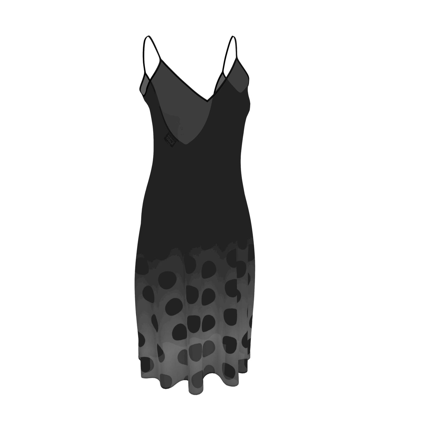 Sleeveless Midi Dress in Ombre Polka Carbon Gray 2
