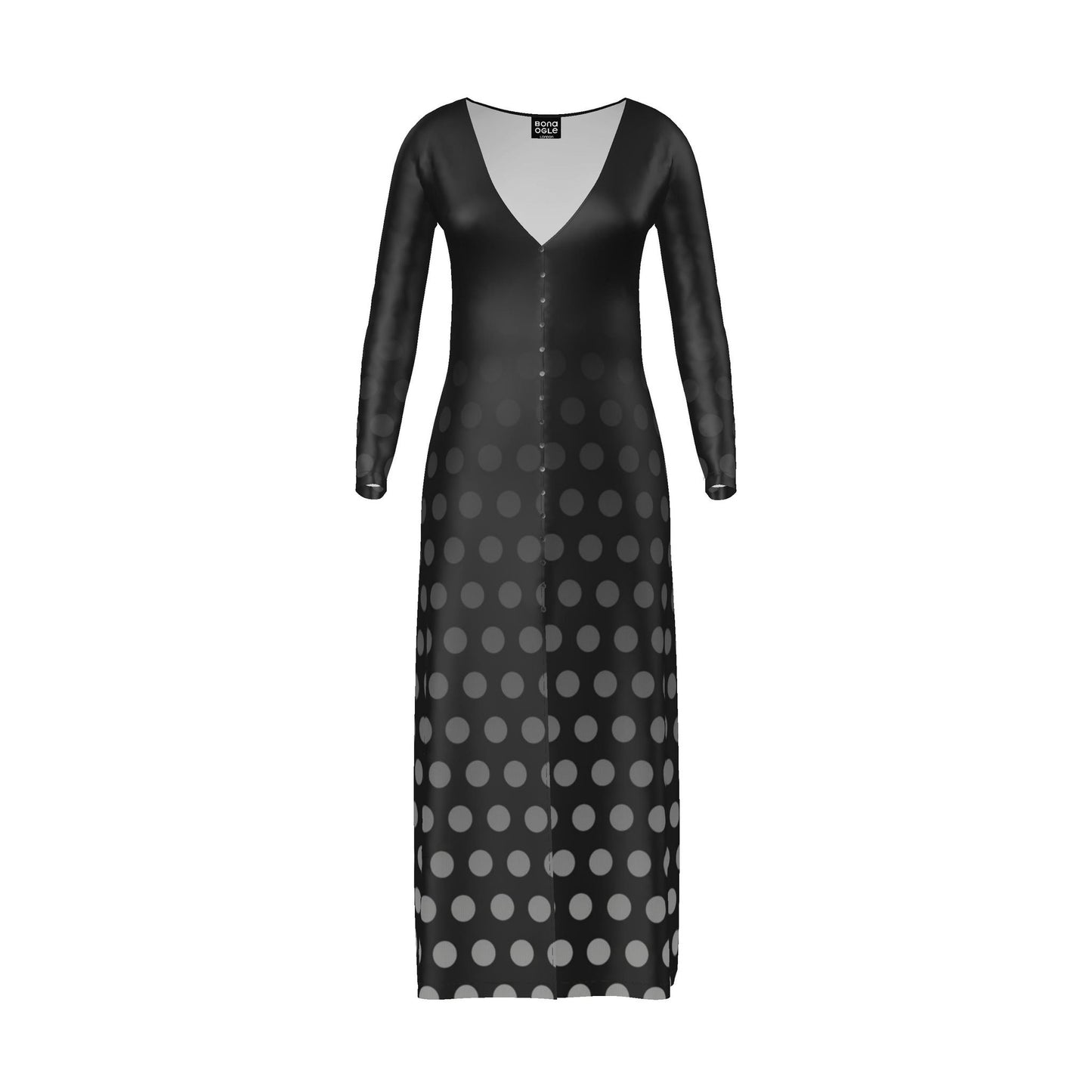 Cardigan Dress in Ombre Carbon Gray