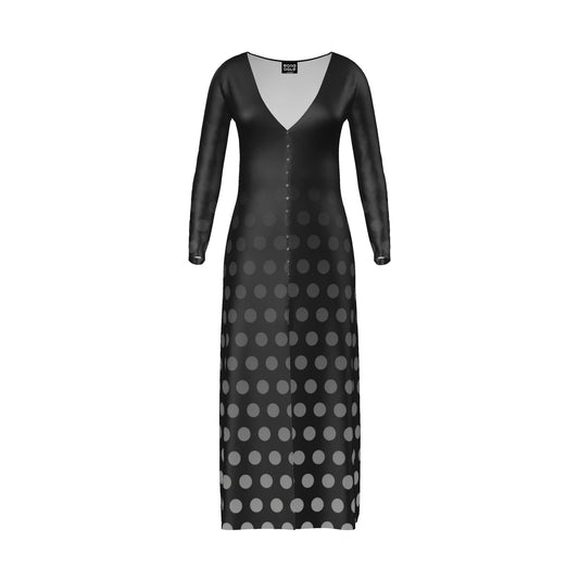 Cardigan Dress in Ombre Carbon Gray