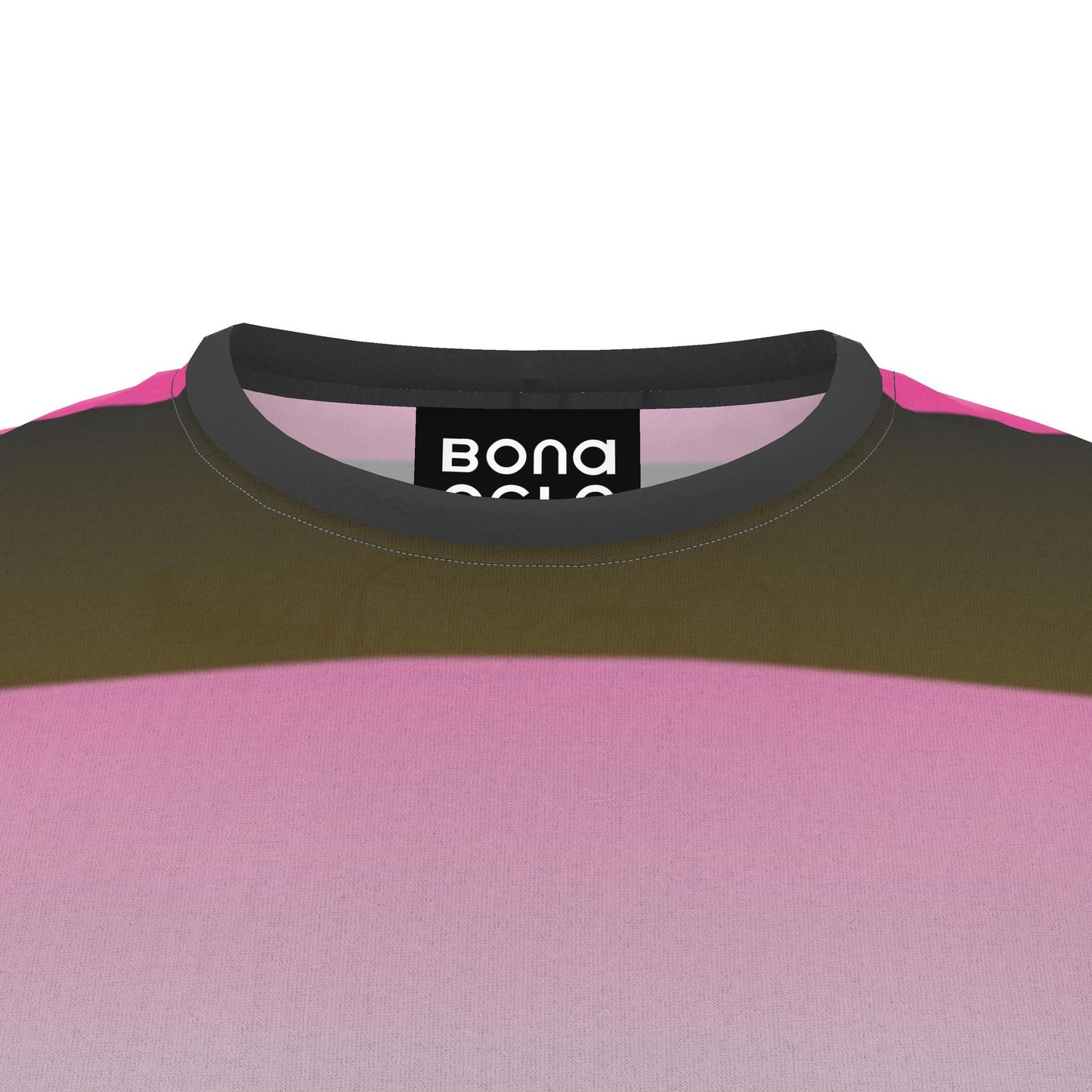 All Over Print T Shirt in Ombre Stripe Golden Dawn