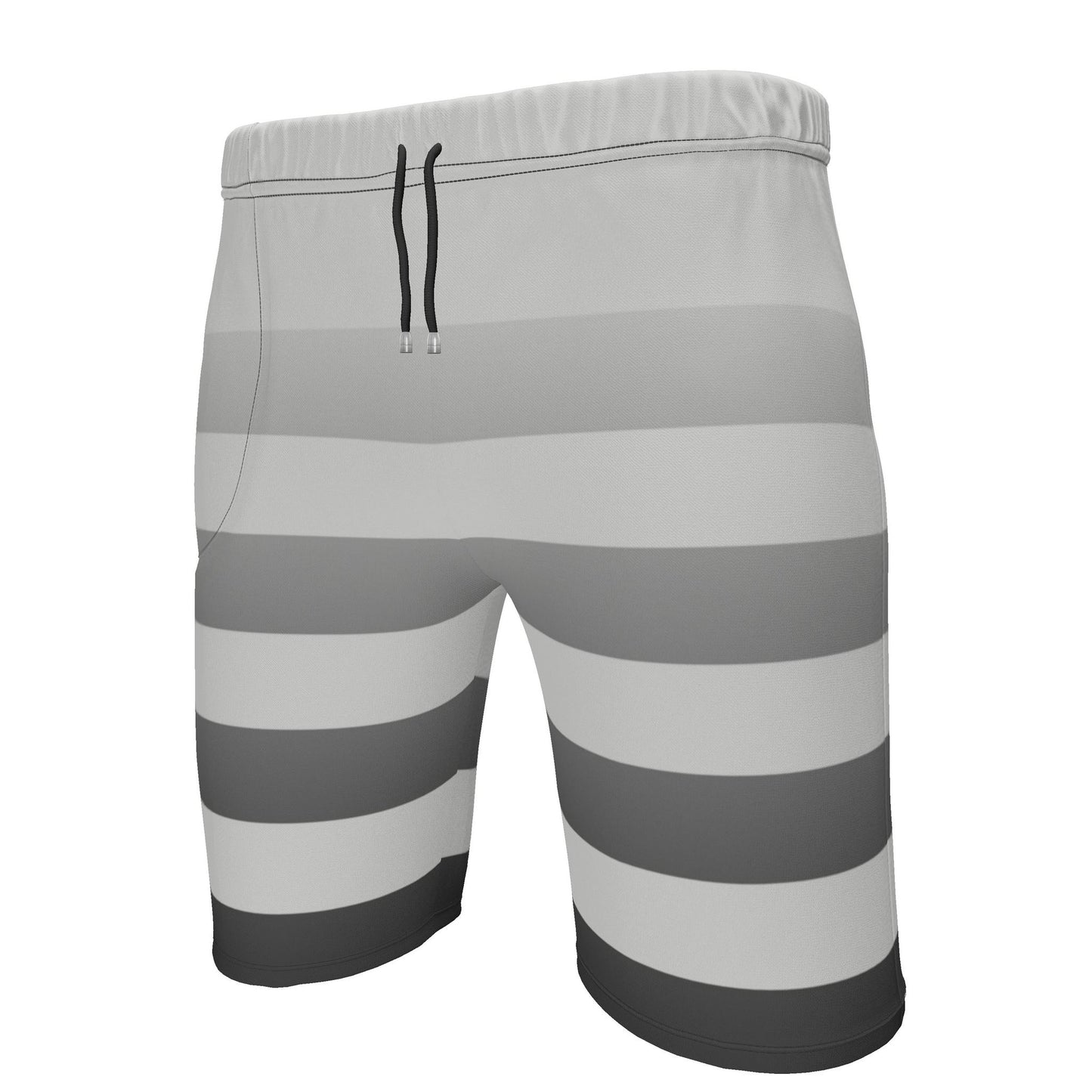 Sweat Shorts in Ombre Stripes Carbon Gray