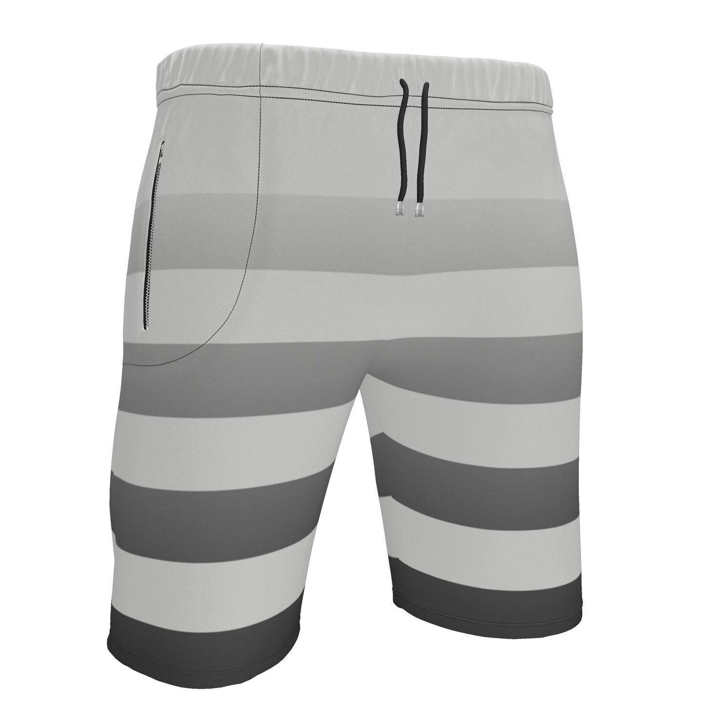 Sweat Shorts in Ombre Stripes Carbon Gray