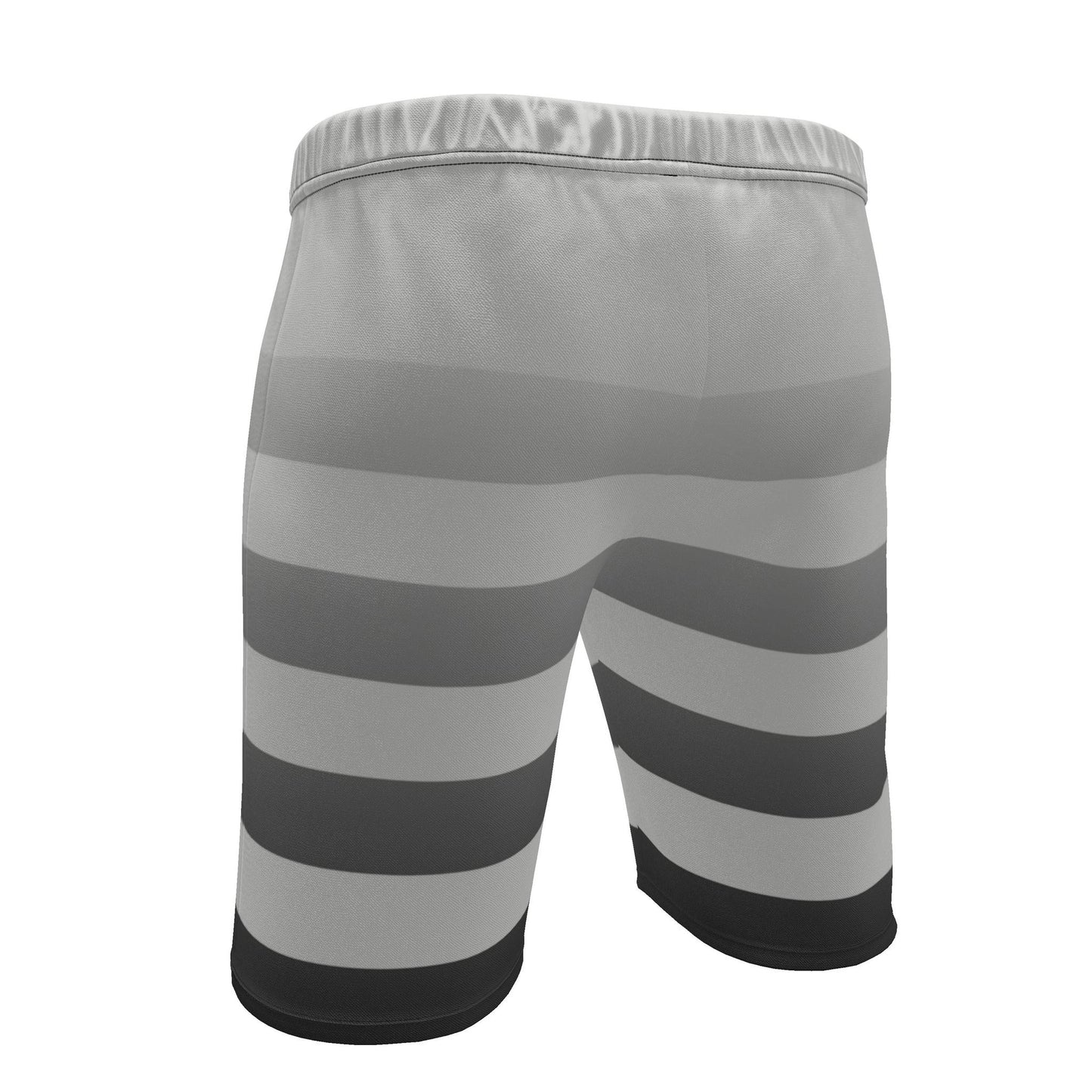 Sweat Shorts in Ombre Stripes Carbon Gray