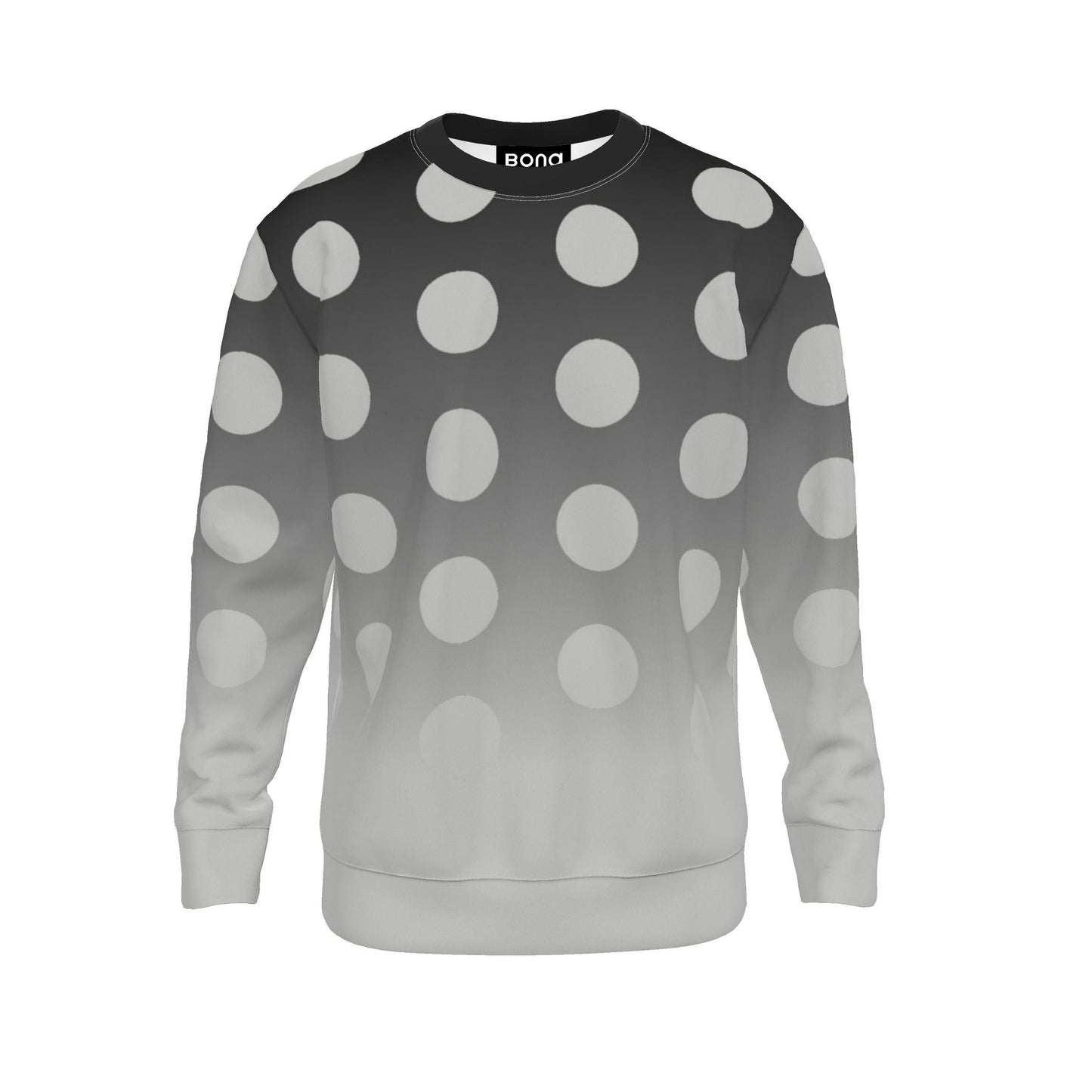 Sweatshirt in Ombre Polka Carbon Gray