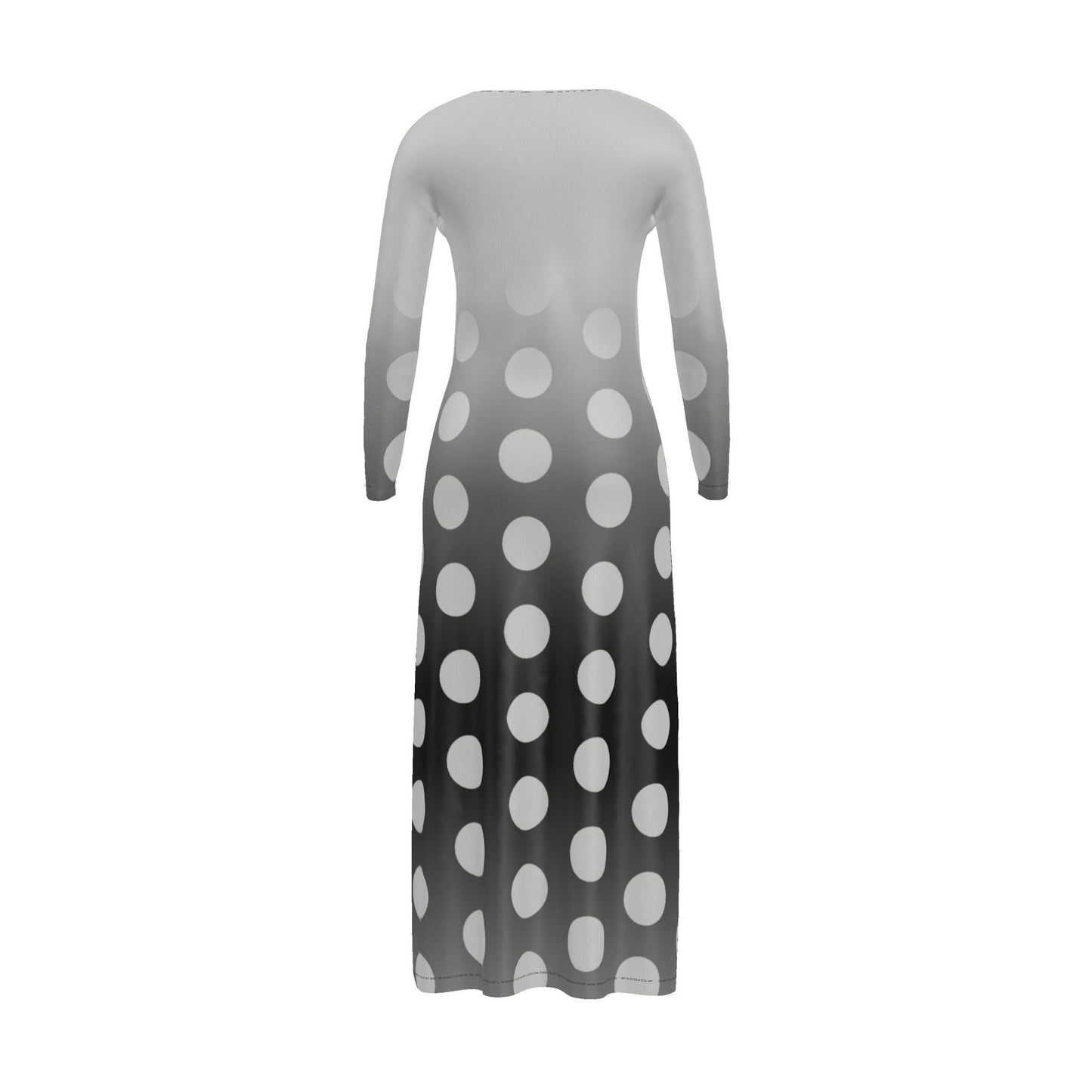Cardigan Dress in Ombre Polka Gray Carbon