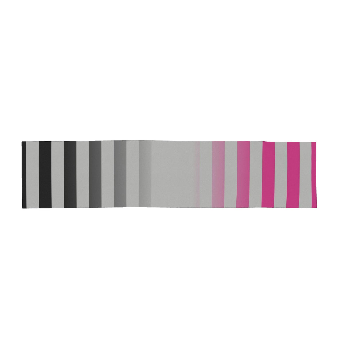 Chiffon silk Scarf in Ombre Stripes Carbon Gray Fuchsia