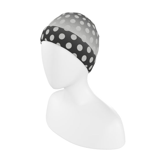 Beanie in Ombre Polka Carbon Gray