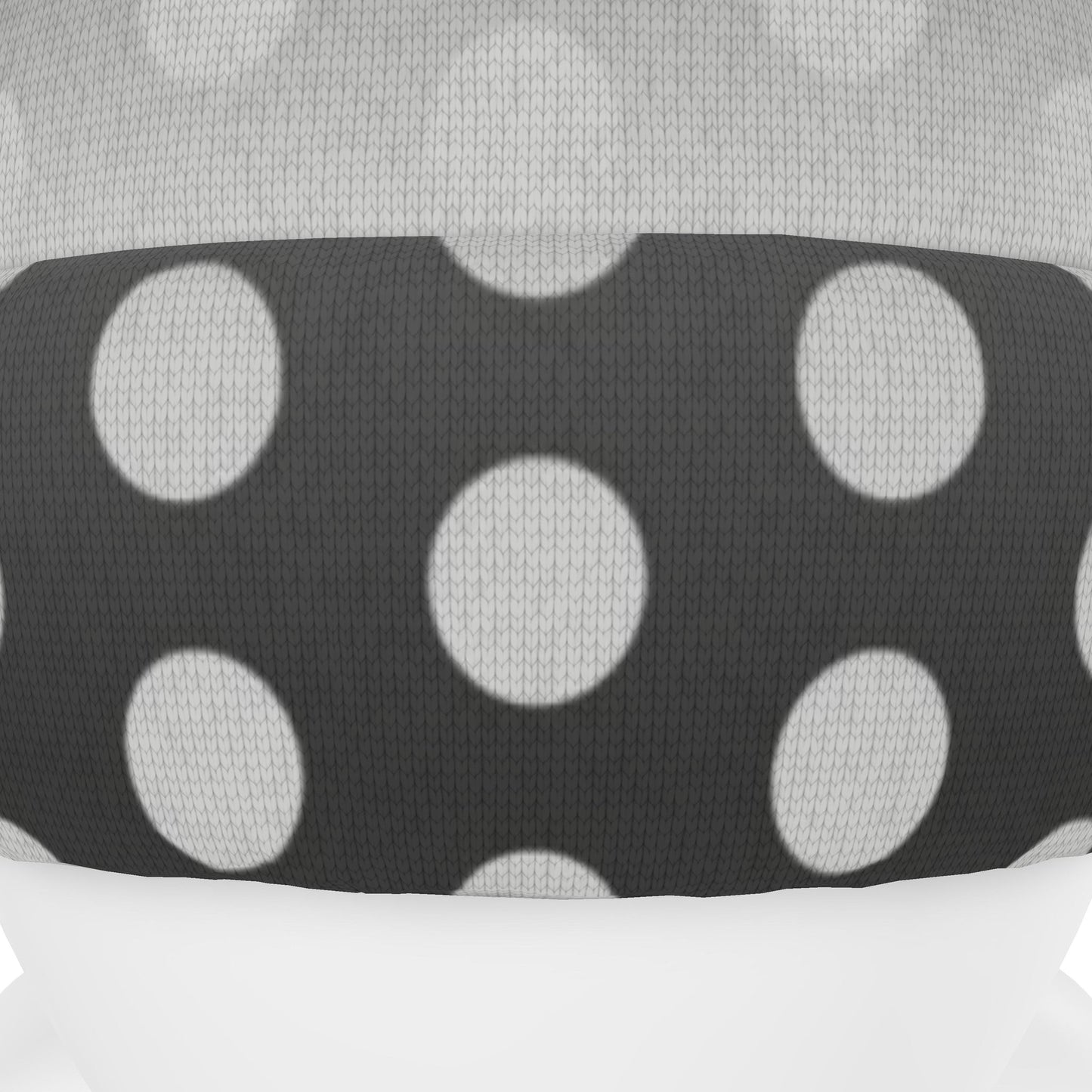Beanie in Ombre Polka Carbon Gray