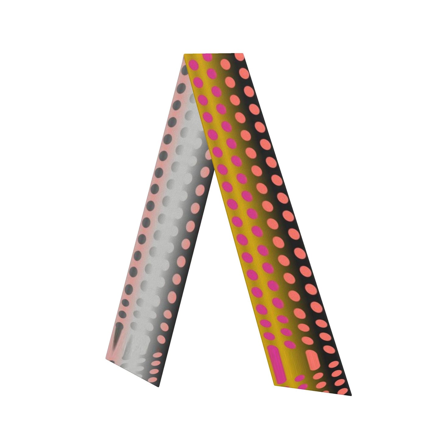 100% Silk Twill Scarf  in Ombre Polka Golden Dawn