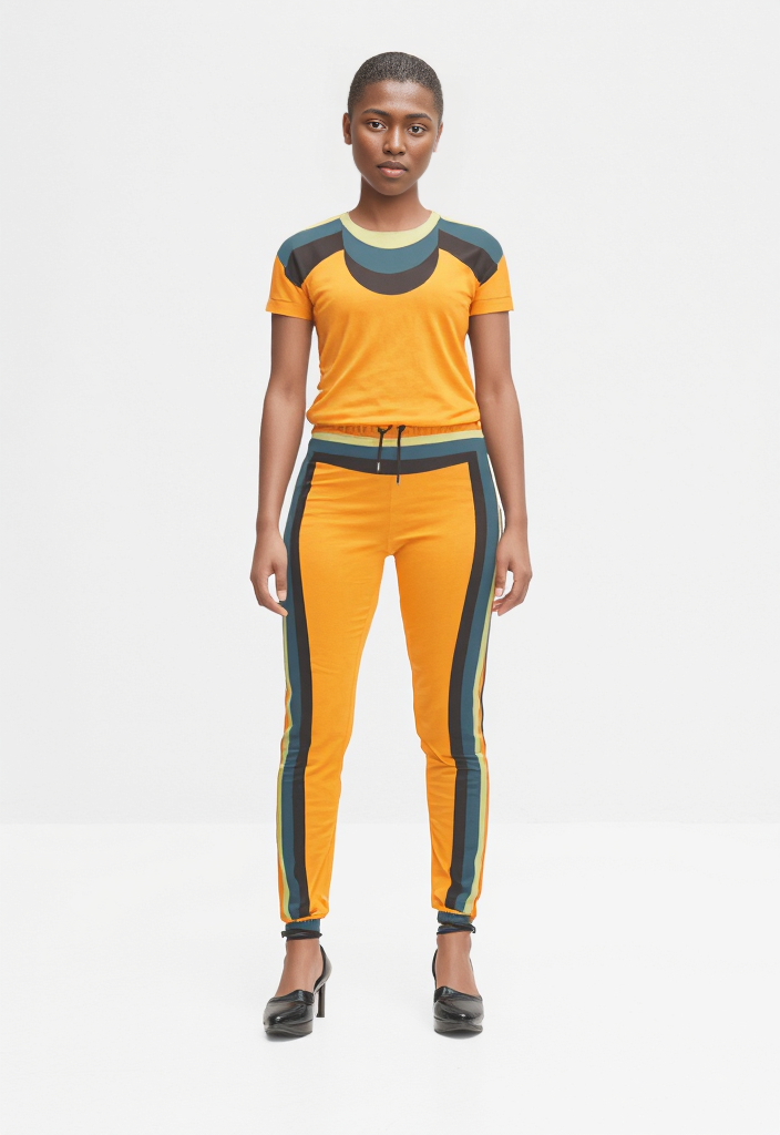 Jogging Bottoms in 3d drop orange