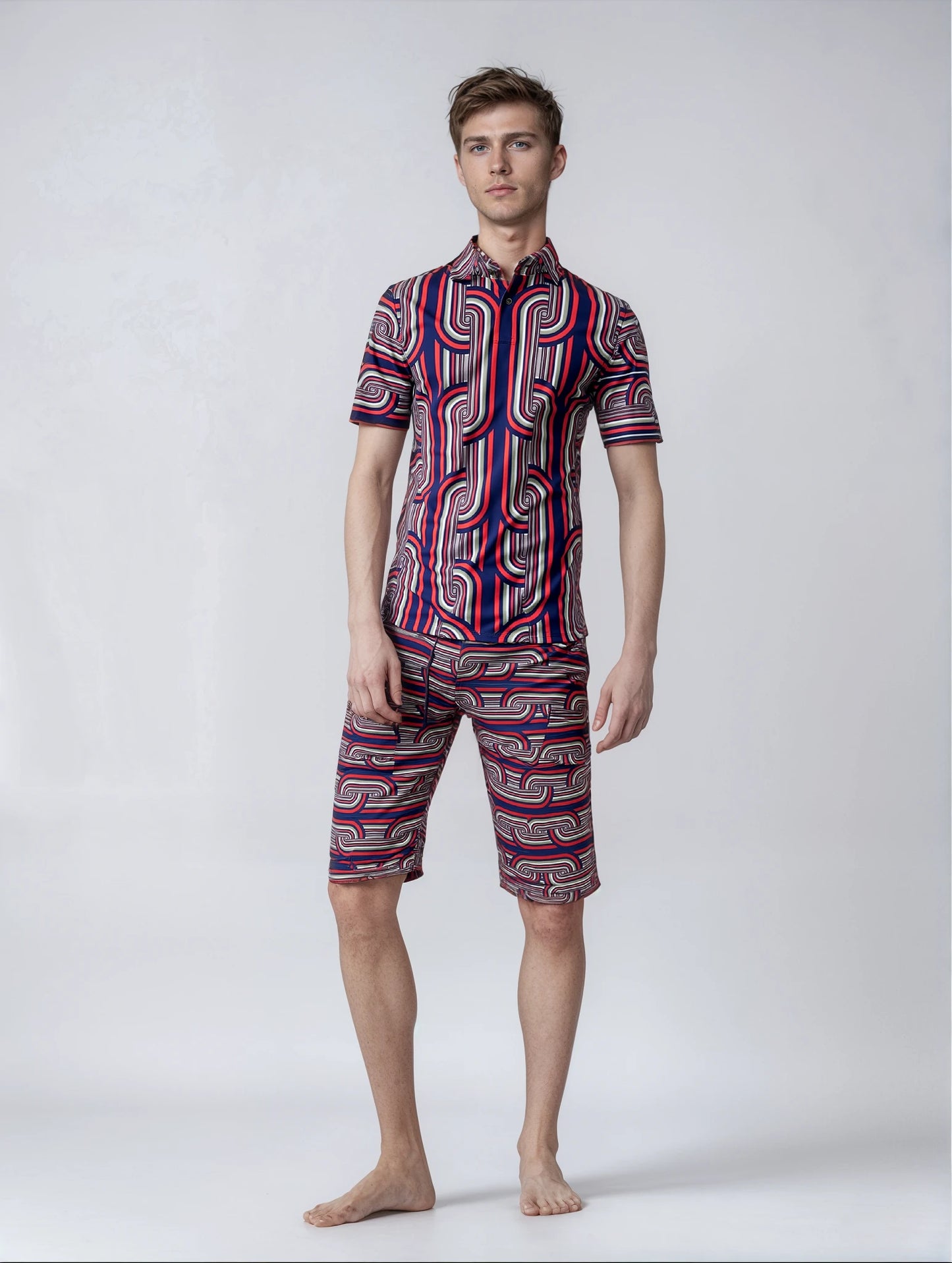 Polo Shirt in Chunky Blue