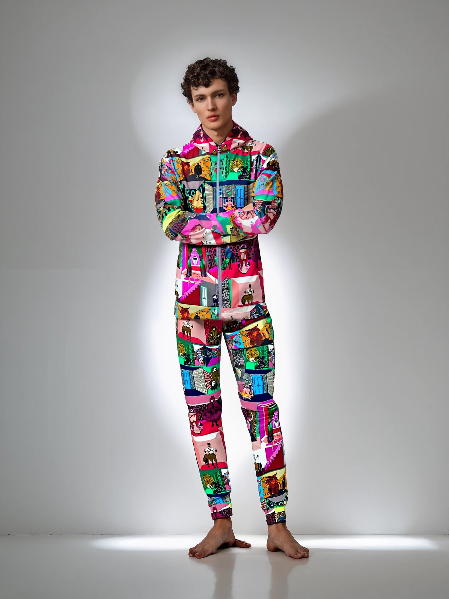 Hoodie jacket with Zip in Bona Ogle Towers
