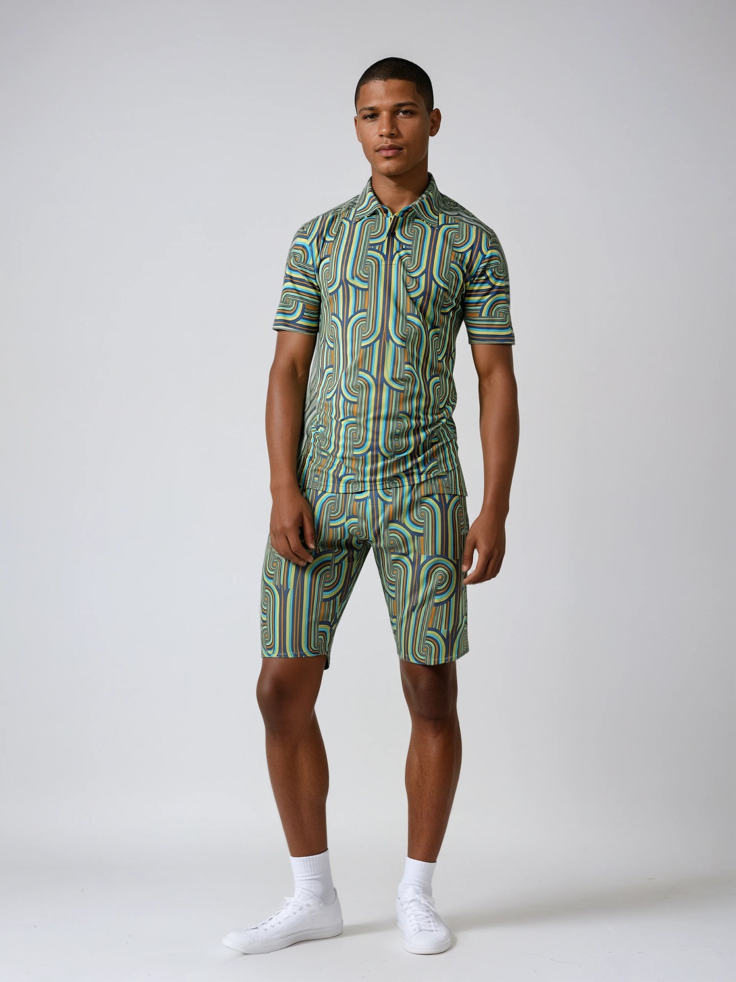 Polo Shirt in Chunky Vivid Sky