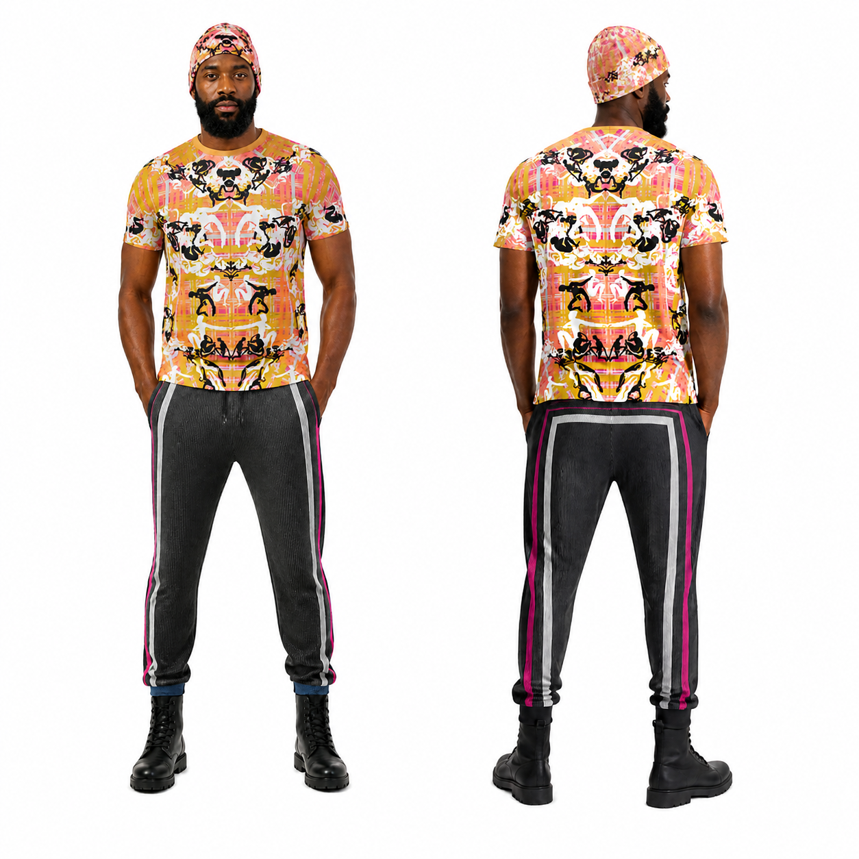 All Over Print T Shirt in Orgy Golden Dawn