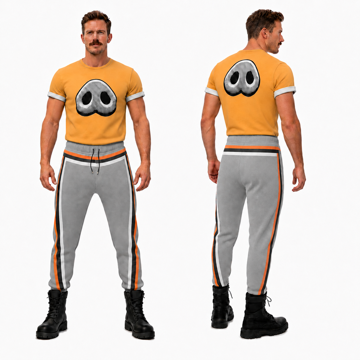 All Over Print T Shirt in snout yellow
