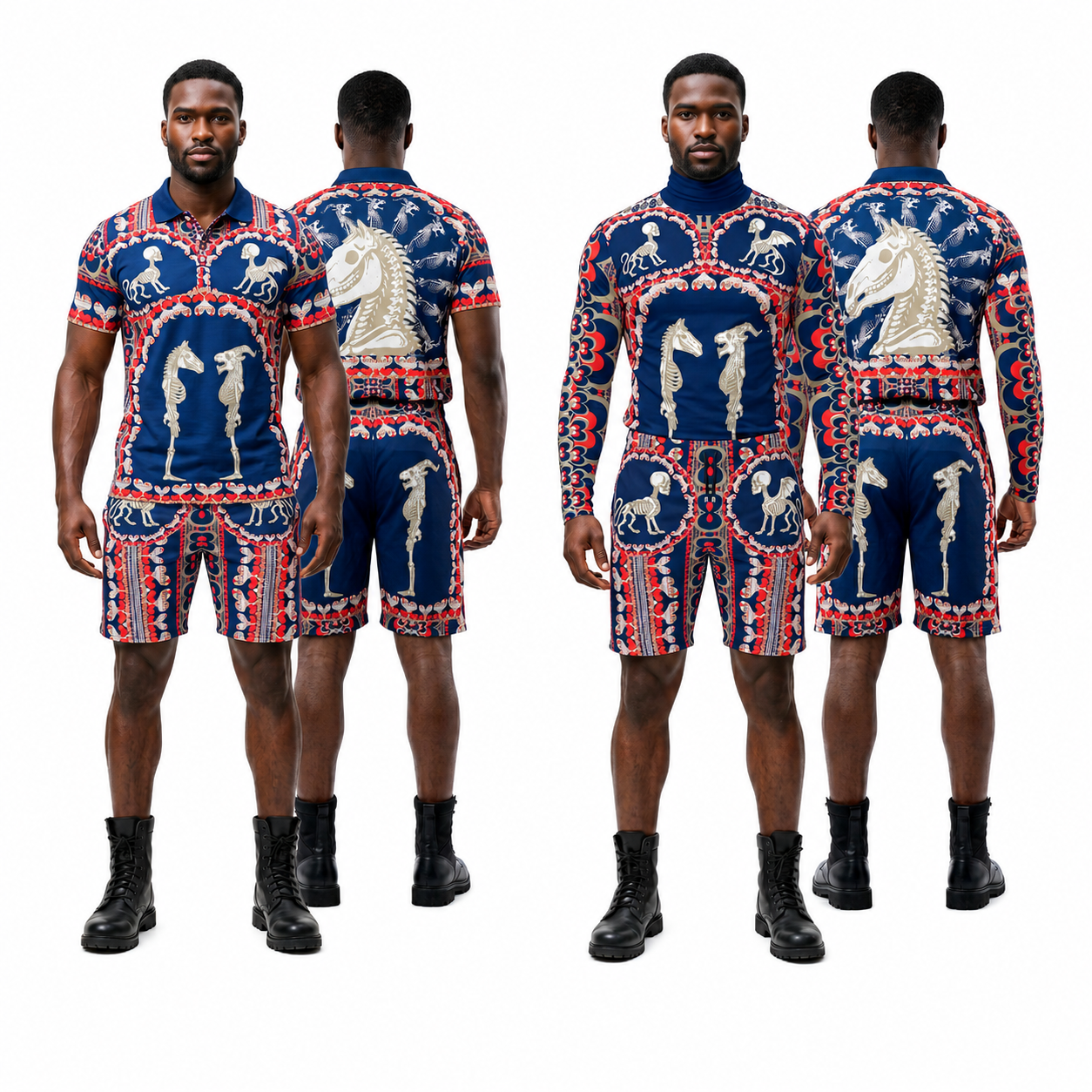 Three Piece Co-ord Set in Bona Bones Blue
